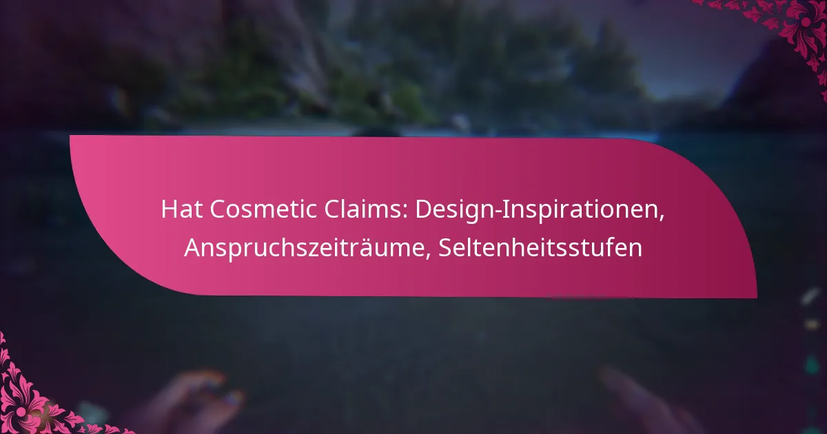 Hat Cosmetic Claims: Design-Inspirationen, Anspruchszeiträume, Seltenheitsstufen