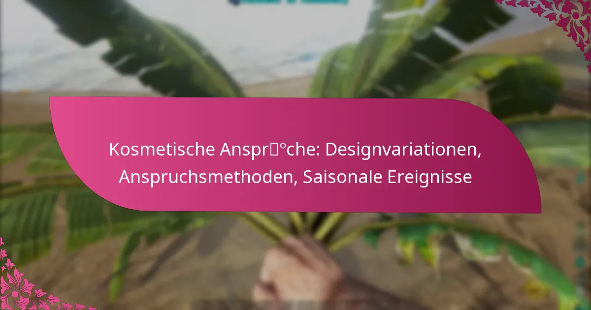 Kosmetische Ansprüche: Designvariationen, Anspruchsmethoden, Saisonale Ereignisse