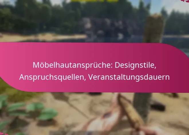 Möbelhautansprüche: Designstile, Anspruchsquellen, Veranstaltungsdauern