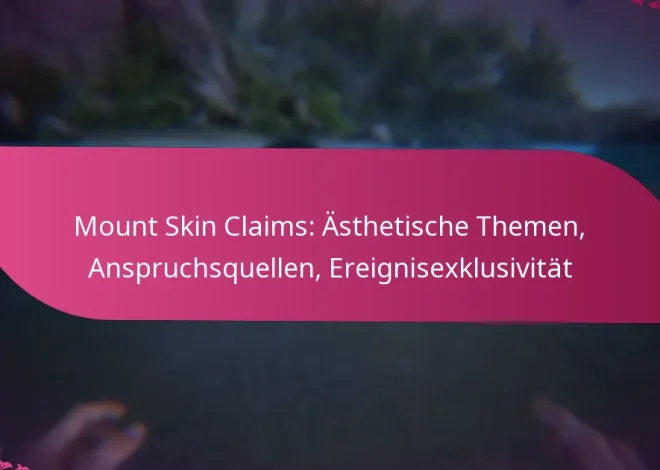 Mount Skin Claims: Ästhetische Themen, Anspruchsquellen, Ereignisexklusivität