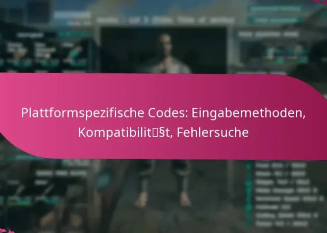 Plattformspezifische Codes: Eingabemethoden, Kompatibilität, Fehlersuche