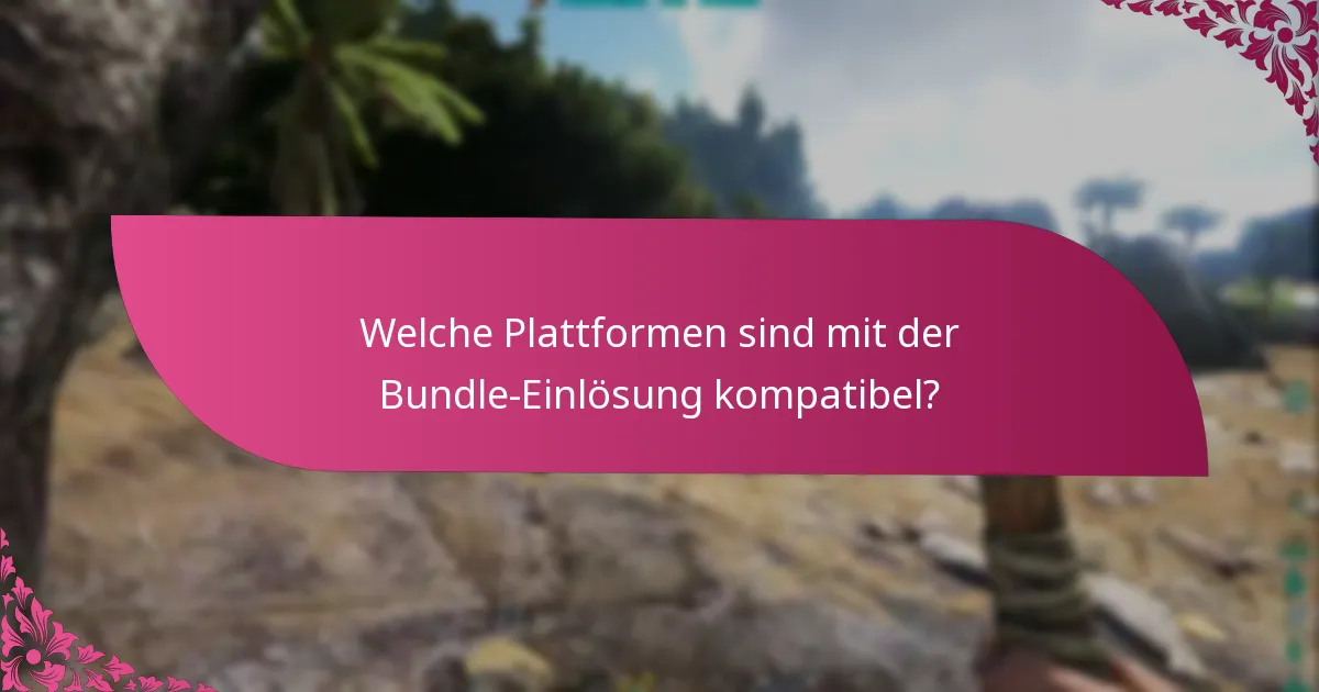 Welche Plattformen sind mit der Bundle-Einlösung kompatibel?